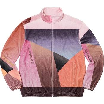 Geaca Supreme Geo Velour Track Roz | RO140BC