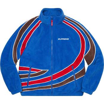 Geaca Supreme Racing Fleece Albastri | RO148YU