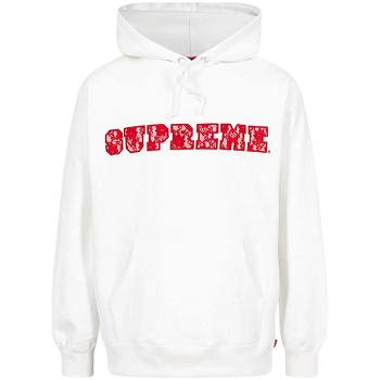 Hanorac Cu Gluga Supreme Dantela Detail Logo Albi | RO116MA
