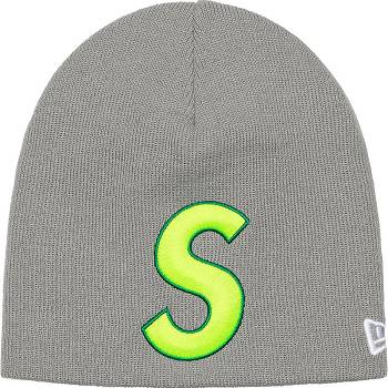 Palarie Supreme New Era® S Logo Beanie Gri | RO440SO