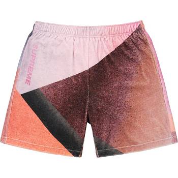 Pantaloni Scurti Supreme Geo Velour Roz | RO227UT