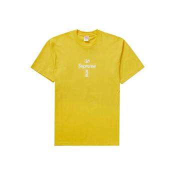 Tricouri Supreme Cross Box Logo Galbeni | RO390FM