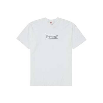 Tricouri Supreme Kaws Chalk Logo Albi | RO394KI
