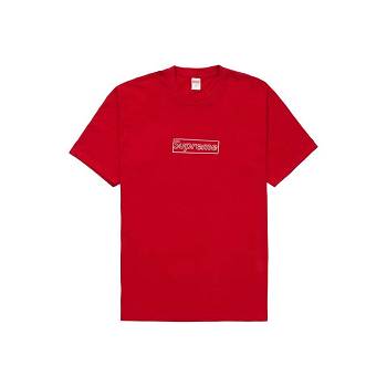 Tricouri Supreme Kaws Chalk Rosii | RO392HK